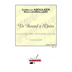 Aboulker Renard A L'opera Voice & Piano Book