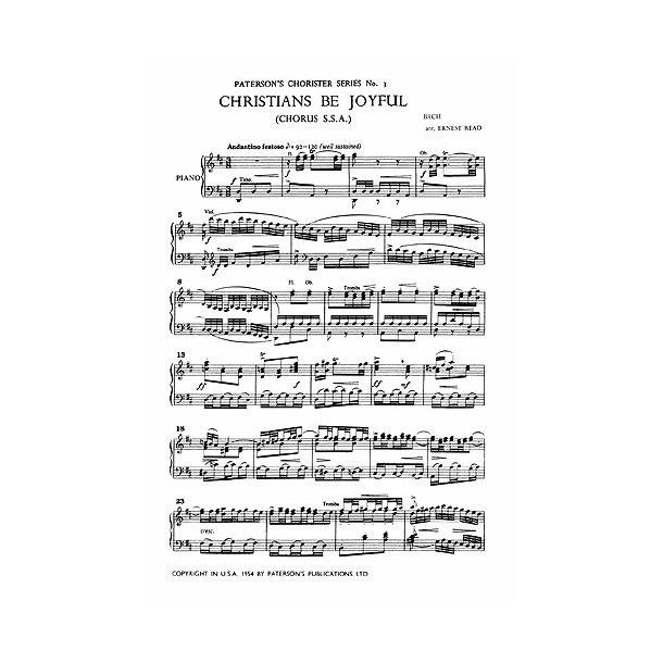 J.S. Bach: Christians Be Joyful (SSA)