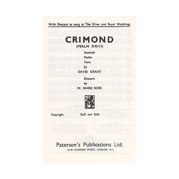 David Grant: Crimond (Psalm 23)