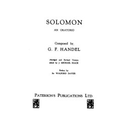 G.F. Handel: Solomon - Vocal Score (Diack)