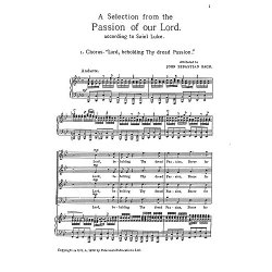 J.S. Bach: St. Luke's Passion- A Selection (Vocal Score)