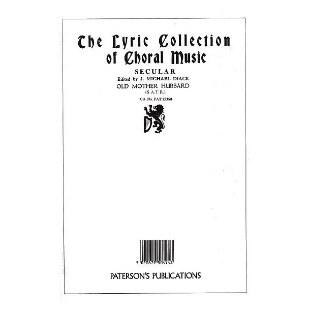 J. Michael Diack/Hely-Hutchinson: Old Mother Hubbard (SATB)