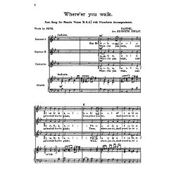 Handel, Gf Where'er You Walk Ssa