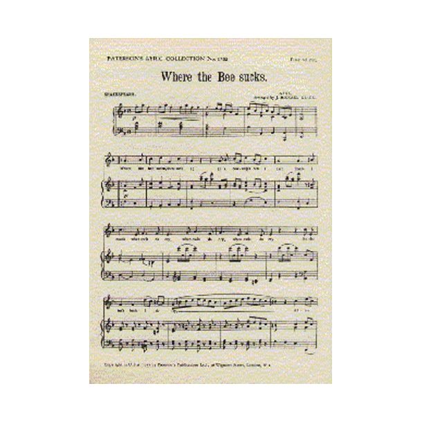 Where The Bee Sucks/Blow, Blow, Thou Winter Wind