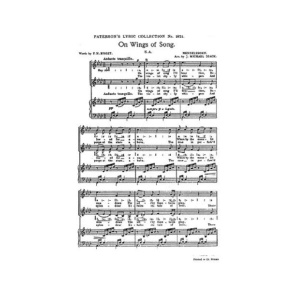 Mendelssohn On Wings Of Song Sa
