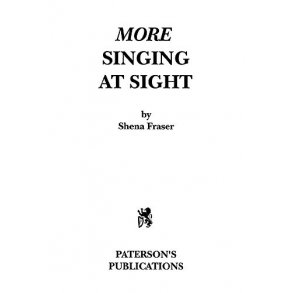 More Singing At Sight