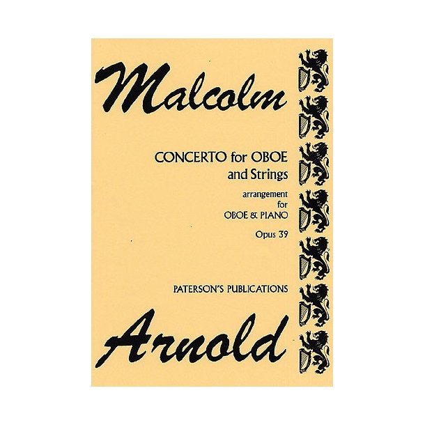 Malcolm Arnold: Concerto For Oboe And Strings Op.39 (Oboe/Piano)