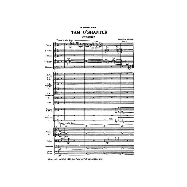 Malcolm Arnold: Tam O'Shanter Overture Op.51 (Study Score)
