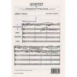 Malcolm Arnold: Quintet For Brass Op.73 (Full Score)
