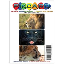 PikCard 3-Pack: Big Cats (12 Guitar Picks)