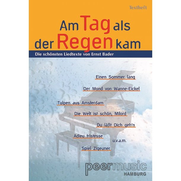 BADER ERNST AM TAG ALS DER REGEN KAM LYRICS