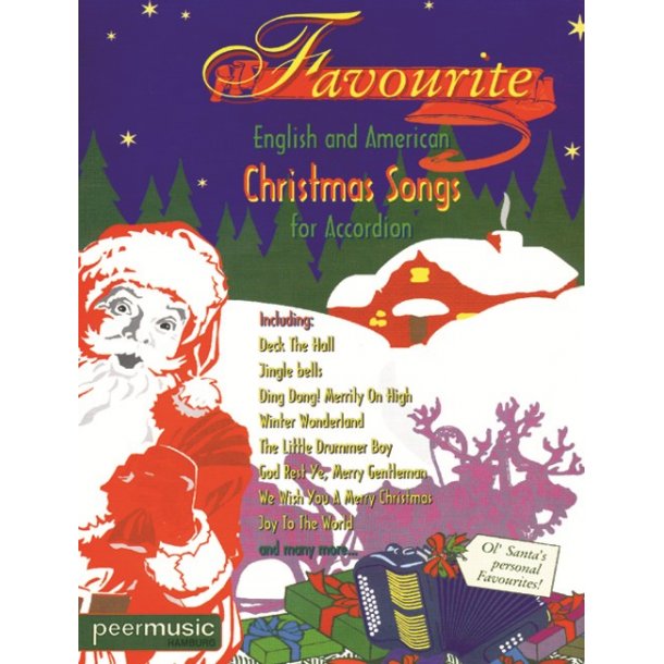 FAVOURITE ENGLISH AND AMERICAN CHRISTMAS SONGS SONGBOOK AKKORDION