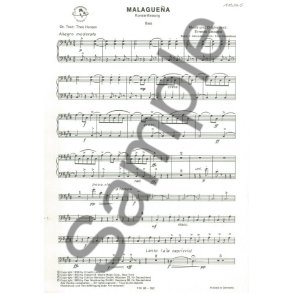 LECUONA ERNESTO MALAGUENA ACDN ORCH BASS PART