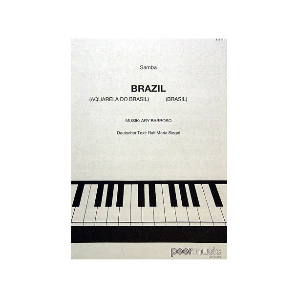 BARROSO ARY BRAZIL SINGLE SHEET FOR VOICE ADN PIANO SAMBA