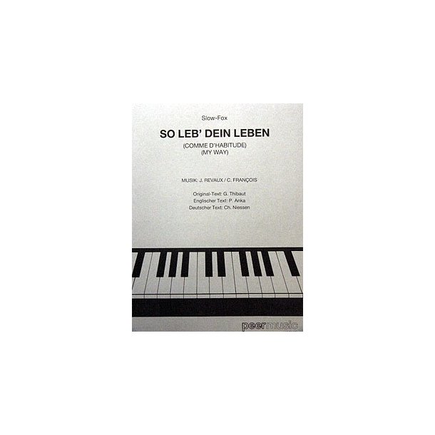 SO LEB' DEIN LEBEN MY WAY SINGLE SHEET FOR VOICE AND PIANO