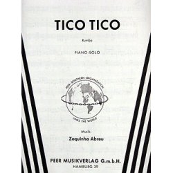 ABREU ZEQUINHA TICO TICO SINGLE SHEET FOR PIANO