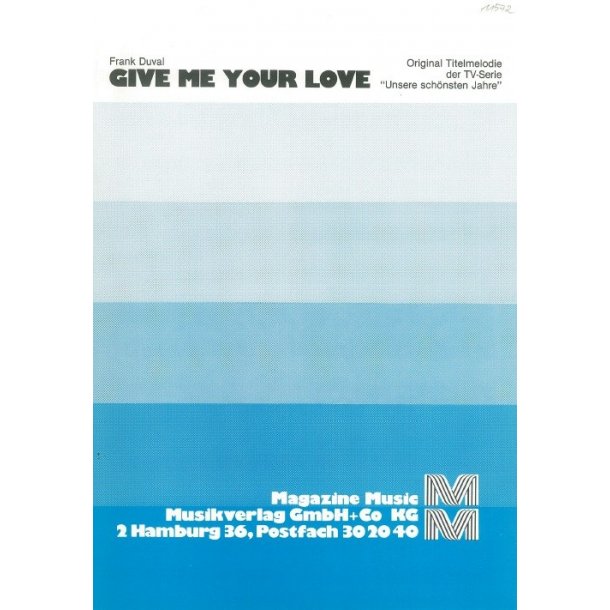 DUVAL FRANK GIVE ME YOUR LOVE PV