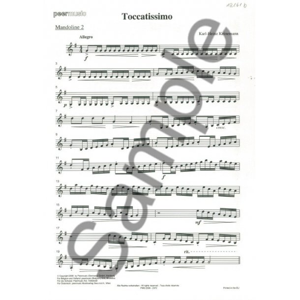 KEINEMANN TOCCATISSIMO MAND 2 PART
