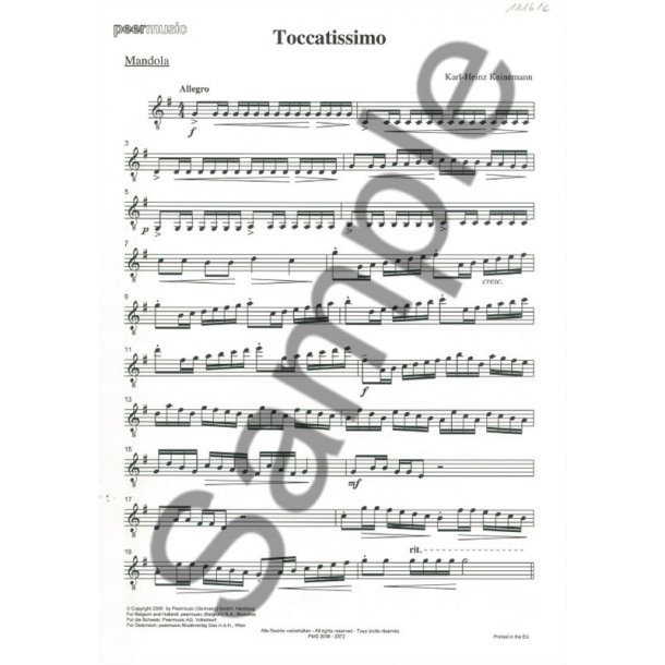 KEINEMANN TOCCATISSIMO MADNOLA PART