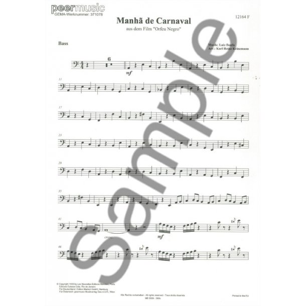 MANHA DE CARNAVAL BASS PART