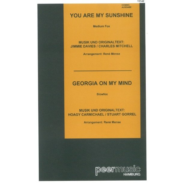 YOU ARE MY SUNSHINE GEORGIA ON MY MIND BND SCORE BK