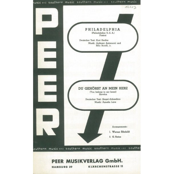 PHILADELPHIA DU GEHOERST MEIN HERZ BK PF COND/PTS XL SET
