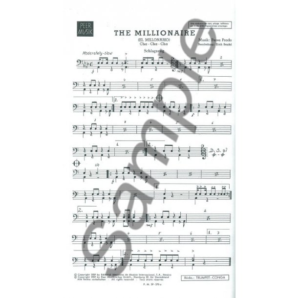 MILLIONAIRE TRUMPET CONGA BK PF COND/PTS XL SET