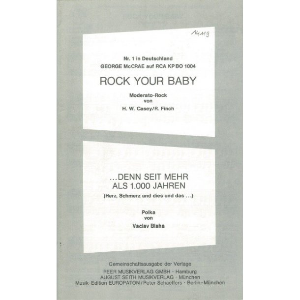 ROCK YOUR BABY SEIT MEHR ALS BK BND SC/PTS XL SET