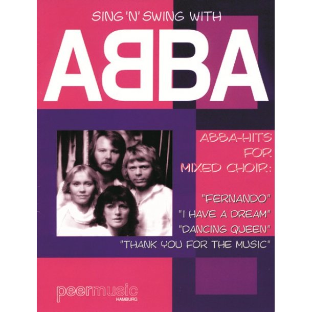 SING N SWING WITH ABBA SATB A CAPELLA CHORDS GTR 5 SONGS BK