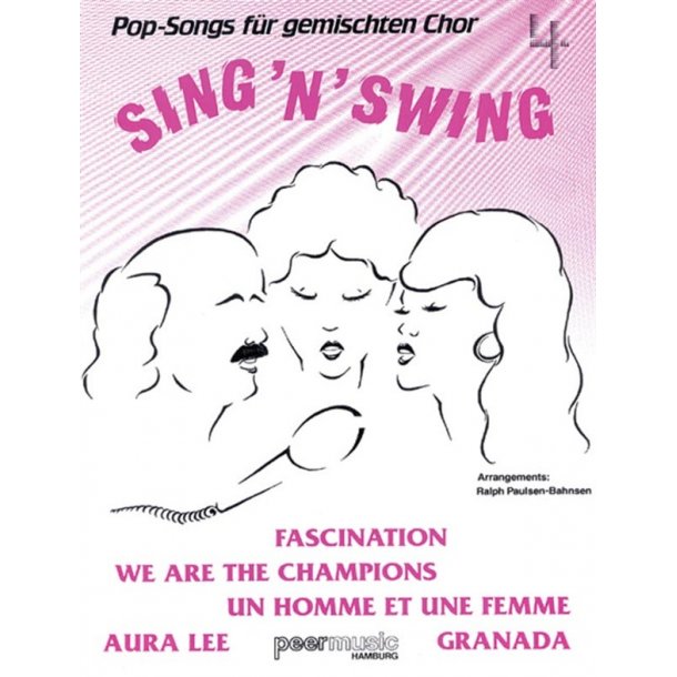SING'N'SWING 4 SATB A CAPELLA WITH CHORD SYMBOLS AND GUITAR CHORDS BK
