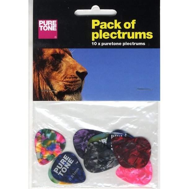 Pakke med plektre fra Pure Tone (10 forskellige)