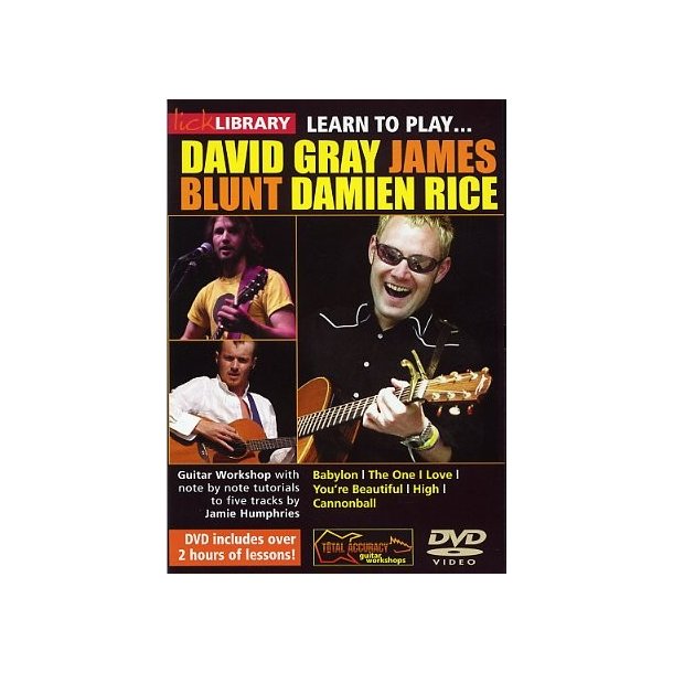 Lick Library: Learn To Play David Gray, James Blunt, Damien Rice