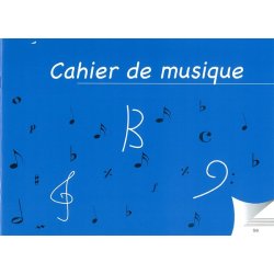 Cahier De Musique &Agrave; 6 Port&eacute;es (Double Page)
