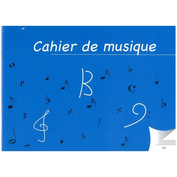 Cahier De Musique &Agrave; 6 Port&eacute;es (Double Page)