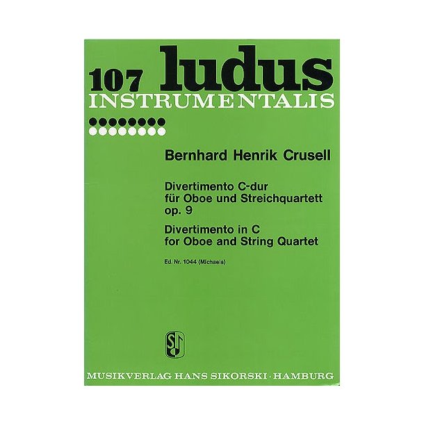 Bernhard Henrik Crusell: Divertimento In C for Oboe And String Quartet Op.9 (Parts)