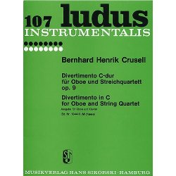 Bernhard Henrik Crusell: Divertimento In C For Oboe And String Quartet Op.9 (Oboe/Piano)
