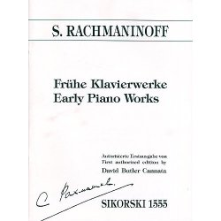 Sergei Rachmaninov: Early Piano Works