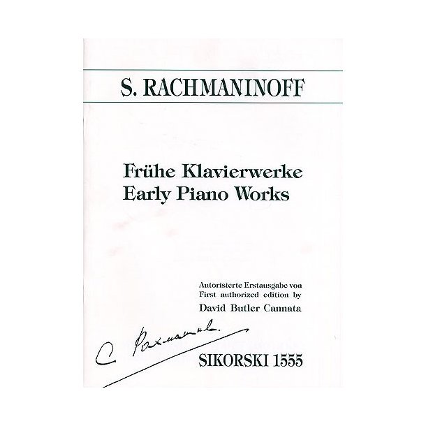 Sergei Rachmaninov: Early Piano Works