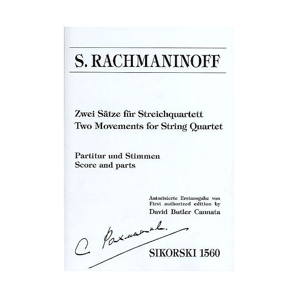 Sergei Rachmaninov: Two Movements For String Quartet