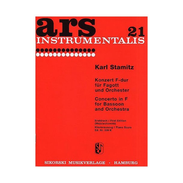 Karl Stamitz: Concerto For Bassoon And Orchestra (Bassoon/Piano)