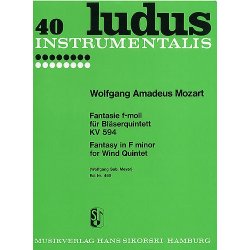 W.A. Mozart: Fantasy in F Minor For Wind Quintet K.594