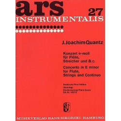 Joann Joachim Quantz: Concerto in E-Minor - Piano Score