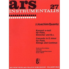 Joann Joachim Quantz: Concerto in E-Minor - Piano Score