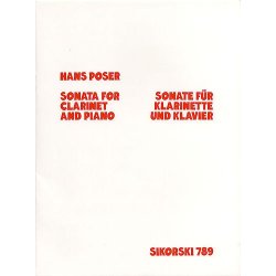 Hans Poser: Sonata For Clarinet And Piano Op. 30