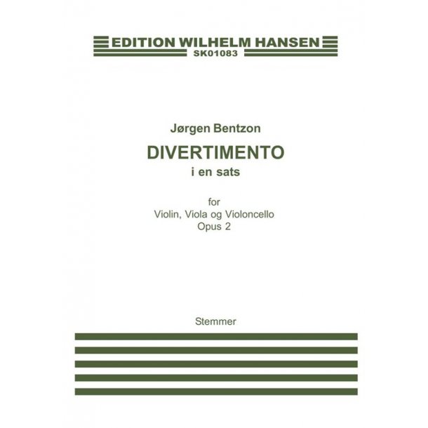 Jrgen Bentzon: Divertimento Op.2 (Parts)