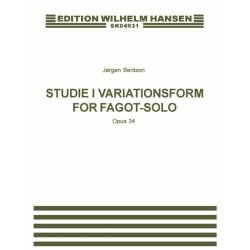 J&oslash;rgen Bentzon: Studie i Variationsform For Fagot Solo Op. 34 (Score)