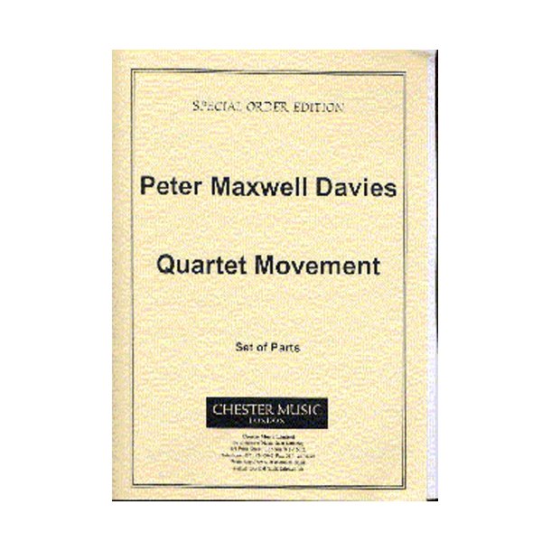 Peter Maxwell Davies: Quartet Movement Parts
