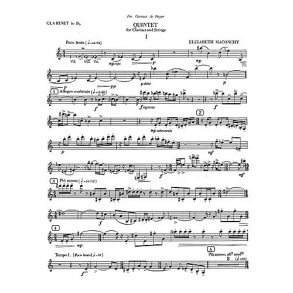 Elizabeth Maconchy: Clarinet Quintet (1963) Parts Only
