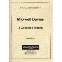 Peter Maxwell Davies: Two Gesualdo Motets (Set of Parts)