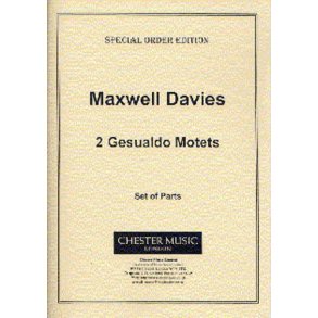 Peter Maxwell Davies: Two Gesualdo Motets (Set of Parts)